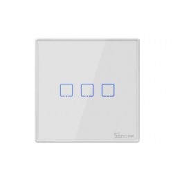 SONOFF smart διακόπτης T2EU3C-RF 433MHz, αφής, τριπλός, λευκός