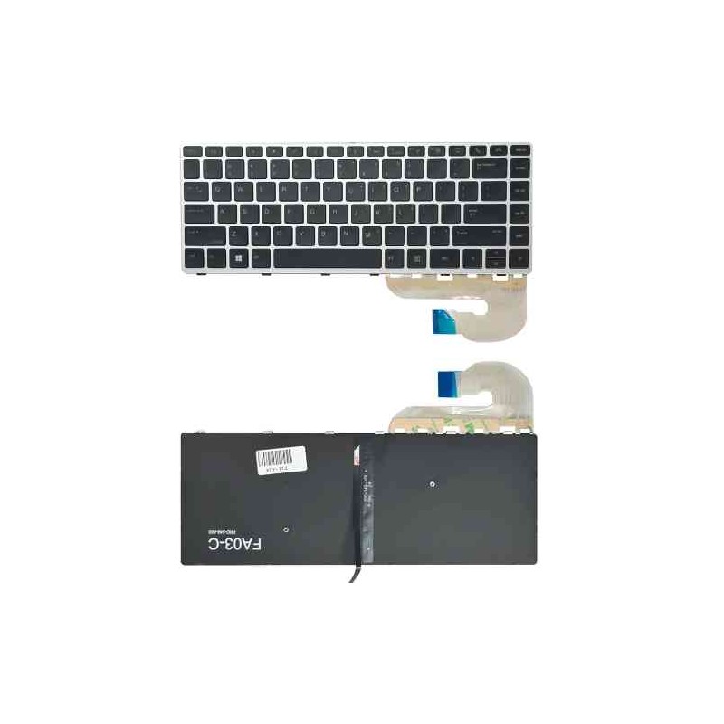 HP EliteBook 840 G5 KEY-114 με backlight, ασημί (DM)