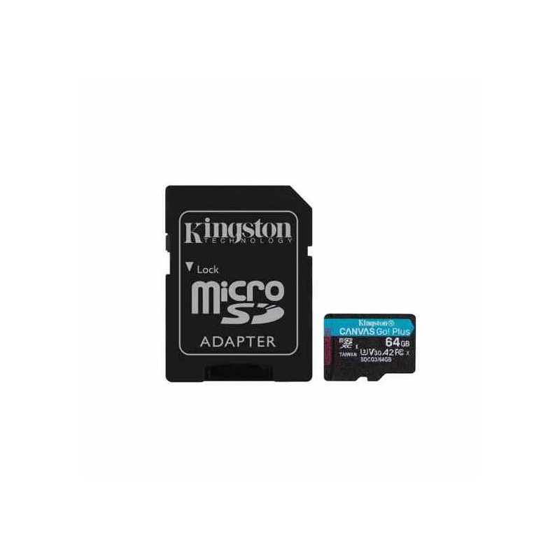 Kingston Canvas Go Plus 64GB micro SDXC Class 10 UHS-1 U3  (QU)